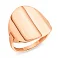 Золотое кольцо в красном цвете металла (арт. 155112) – изображение 1