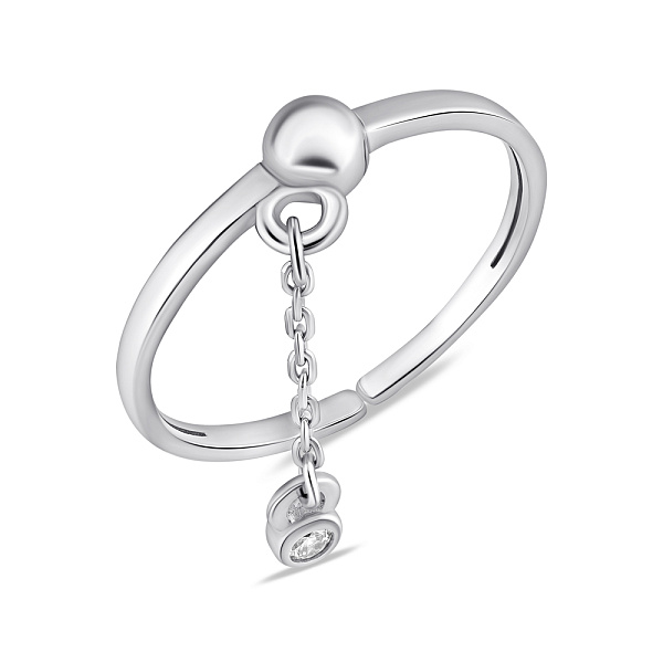 Кольцо из серебра с подвеской (арт. 7501/678кп) – изображение 1