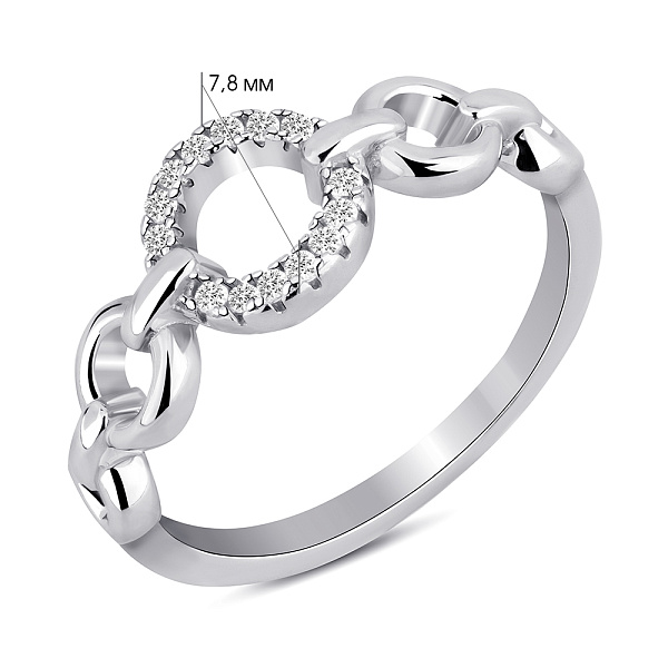 Серебряное кольцо с фианитами (арт. 7501/8154) – изображение 2