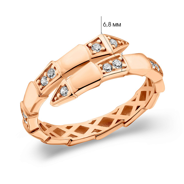 Золотое кольцо Змея (арт. 156374) – изображение 5