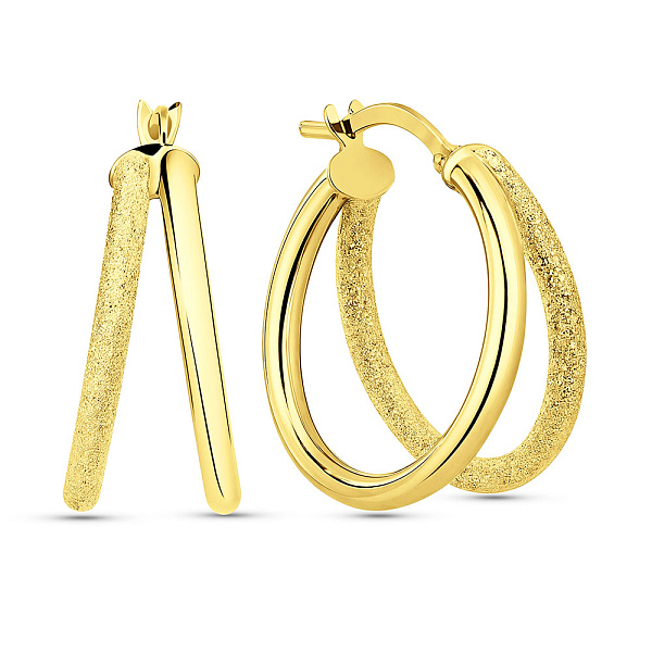 Золотые серьги-кольца без камней (арт. 1091894/20ж) – изображение 1