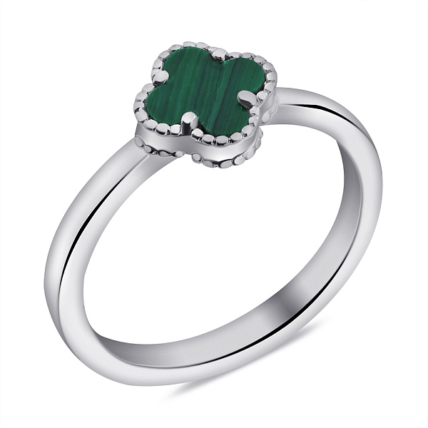 Срібна каблучка з малахітом (арт. 7501/5280/8млх) – зображення 1