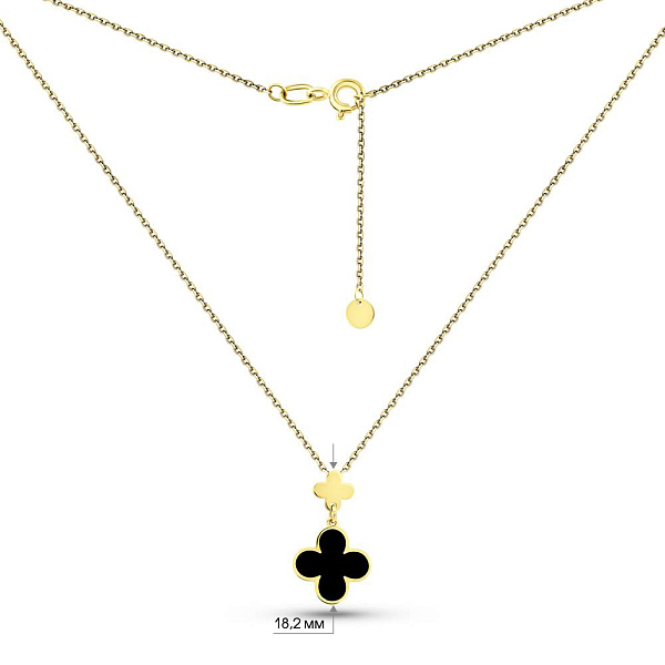 Золоте кольє з емаллю (арт. 360207жеч) – зображення 3