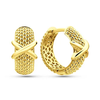 Сережки з жовтого золота без каменів (арт. 1092023ж)