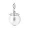 Серебряная подвеска с жемчугом и фианитами (арт. 7503/830жбП) – изображение 1