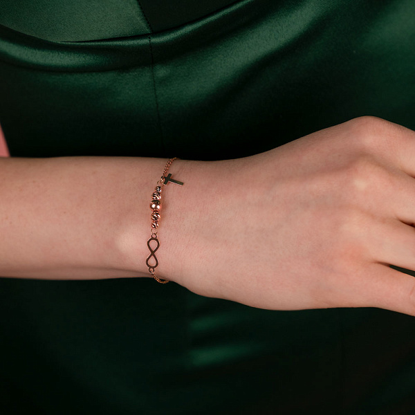 Браслет из красного золота с подвеской (арт. 325459) – изображение 2