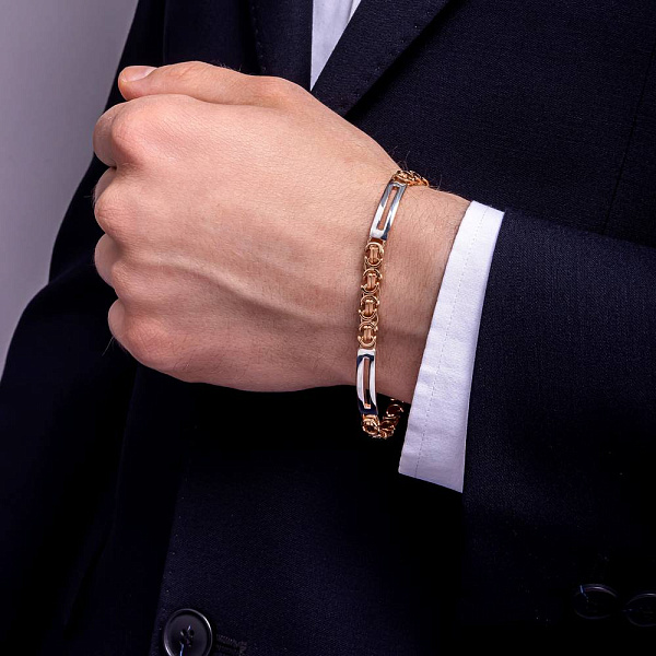 Браслет из красного и белого золота (арт. 326799кб) – изображение 2