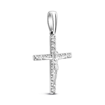 Золотой нательный крестик с распятием (арт. 501388б)