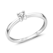 Фото Кольцо из белого золота с бриллиантом (арт. 1105137202)