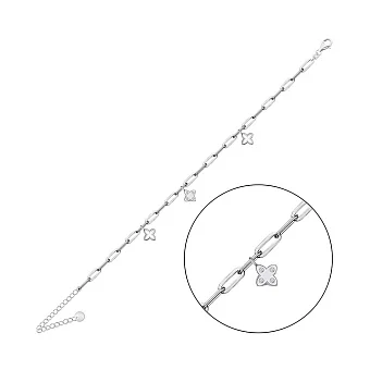 Срібний браслет Квіти на ногу (арт. 7509/5012н)