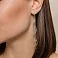Серьги-протяжки из белого золота (арт. 110967ба) – изображение 2