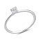 Тонкое серебряное кольцо с одним фианитом (арт. 7501/8325/1) – изображение 1
