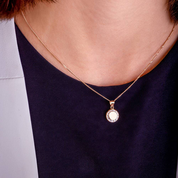 Золота підвіска з фіанітами (арт. 424663) – зображення 3