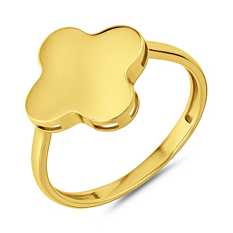 Фото Кольцо Клевер из желтого золота (арт. 141174ж)