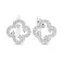 Серебряные серьги Клевер с фианитами (арт. 7502/10098/10) – изображение 1