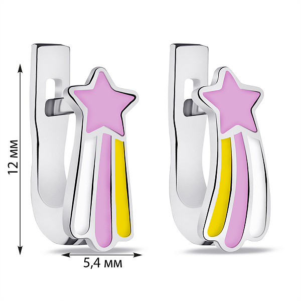 Детские серебряные серьги Звезда (арт. 7502/А132ебржсю) – изображение 2