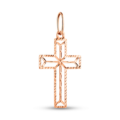 Золотой крестик с алмазной гранью (арт. 440871/25а)