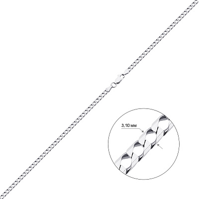 Ланцюжок зі срібла в Панцирному плетінні  (арт. 03020311)