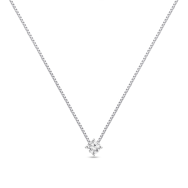 Серебряное колье с одним фианитом (арт. 7507/2434) – изображение 1