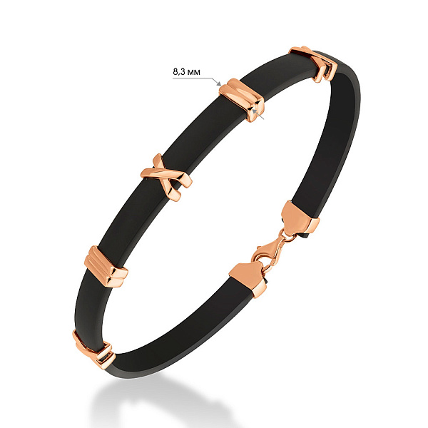 Браслет з каучуку з золотими вставками (арт. 326286) – зображення 6