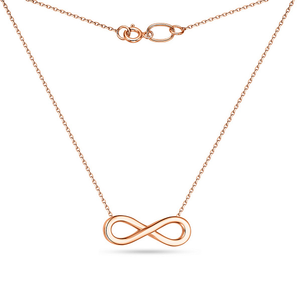 Золотое колье "Бесконечность" (арт. 352292) – изображение 2