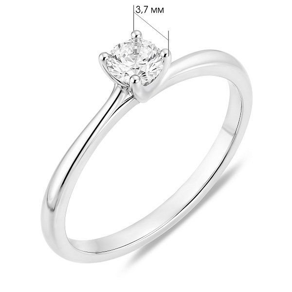 Серебряное кольцо с фианитом (арт. 7501/8872) – изображение 2