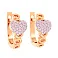 Детские золотые серьги с розовыми фианитами  (арт. 110486р) – изображение 1
