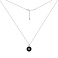 Серебряное колье с подвеской с ониксом (арт. 7507/2629о) – изображение 2