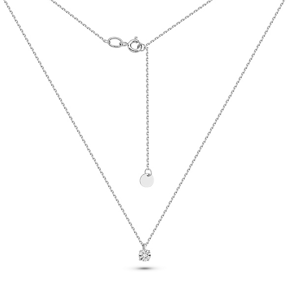 Кольє з білого золота з діамантом (арт. Ц011667005б) – зображення 2