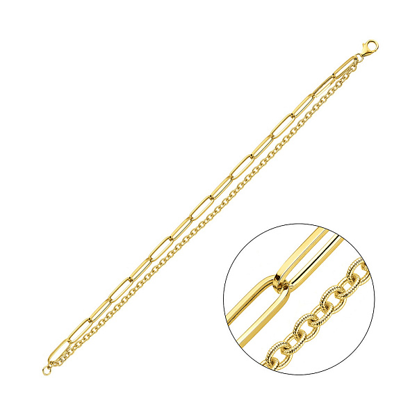 Браслет из желтого золота Звенья (арт. 3261017ж) – изображение 1