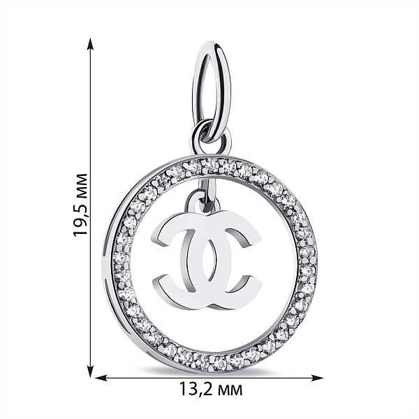 Серебряный подвес Trendy Style с фианитами (арт. 7503/П2Ф/1018) – изображение 2