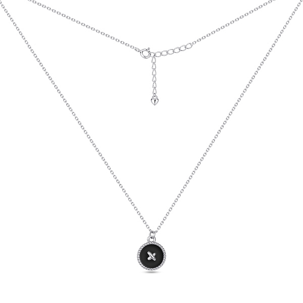 Серебряное колье с подвеской с ониксом (арт. 7507/2629о) – изображение 2