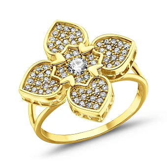 Золотое кольцо с фианитами (арт. 156542/20ж)