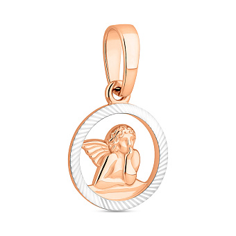 Фото Золотая подвеска Ангел (арт. 440387)