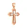 Золотий хрестик з розп'яттям та фіанітами (арт. 501049) – зображення 1