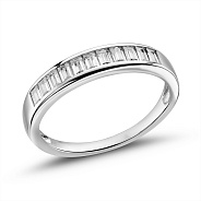 Фото Серебряное кольцо с дорожкой из фианитов (арт. 7501/8238)