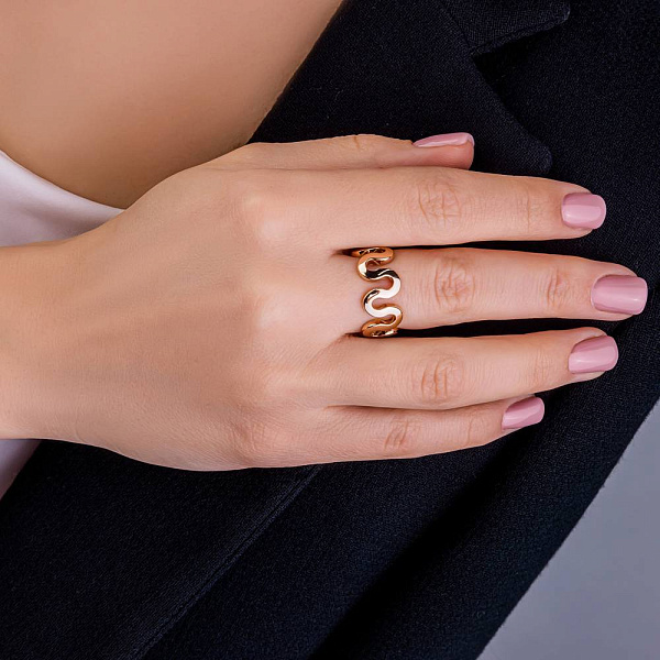 Кольцо из красного золота (арт. 156084) – изображение 2