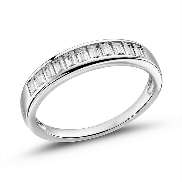 Серебряное кольцо с дорожкой из фианитов (арт. 7501/8238) – изображение 1