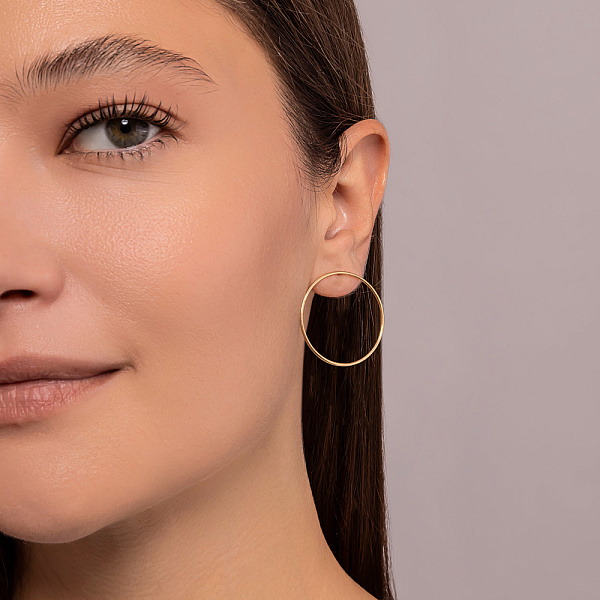 Сережки-пусети з жовтого золота (арт. 110623ж) – зображення 3