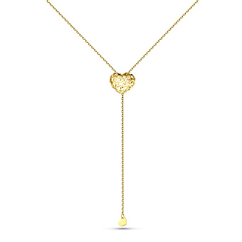 Колье-галстук Сердце  из желтого (арт. 360270ж)