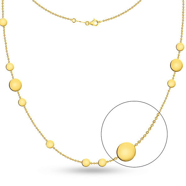 Колье Монета из желтого золота (арт. 352565ж) – изображение 1