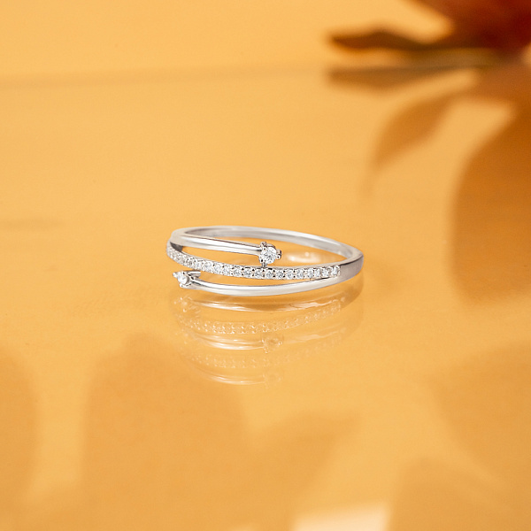 Золота каблучка з доріжкою з діамантів (арт. К011438010б) – зображення 3