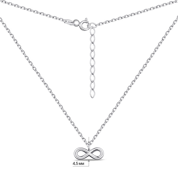 Срібне кольє Нескінченність (арт. 7507/1864) – зображення 3