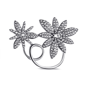 Брошь из серебра с фианитами (арт. 7505/211)