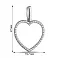 Серебряный кулон Сердце с фианитами (арт. 7503/35202р) – изображение 2