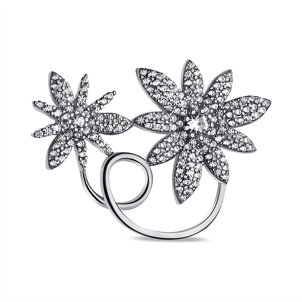 Брошка зі срібла з фіанітами (арт. 7505/211) – зображення 1
