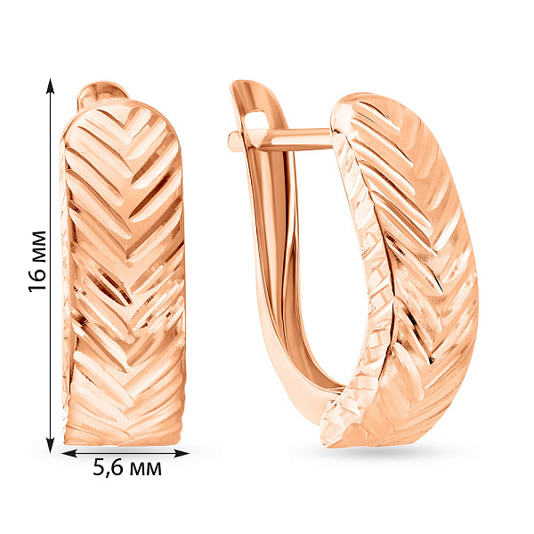 Золотые серьги без камней (арт. 121302) – изображение 4