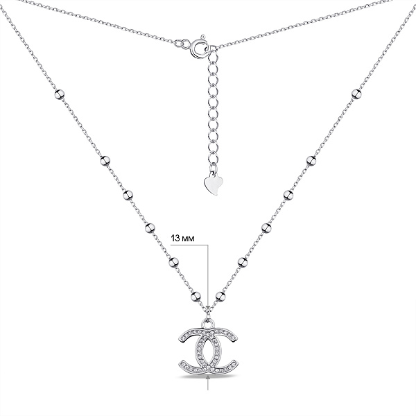 Колье серебряное с фианитами (арт. 7507/1953) – изображение 3