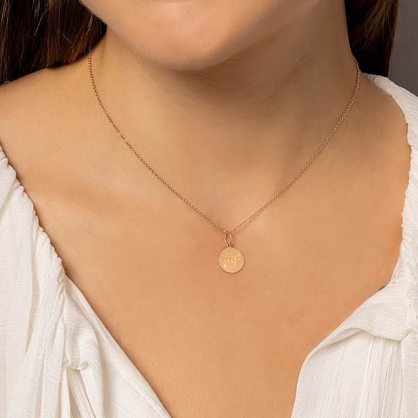 Золотий підвіс Телець (арт. 424739тл) – зображення 3