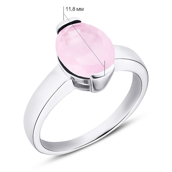 Серебряное кольцо с фианитом (арт. 7501/4481црм) – изображение 2